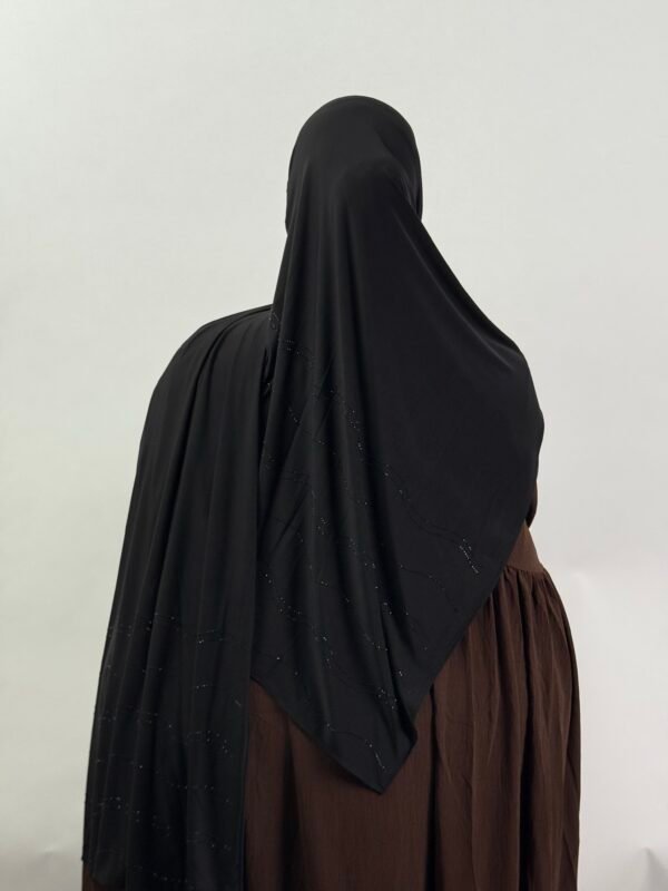 Liquid Jersey mit Steine Schwarz