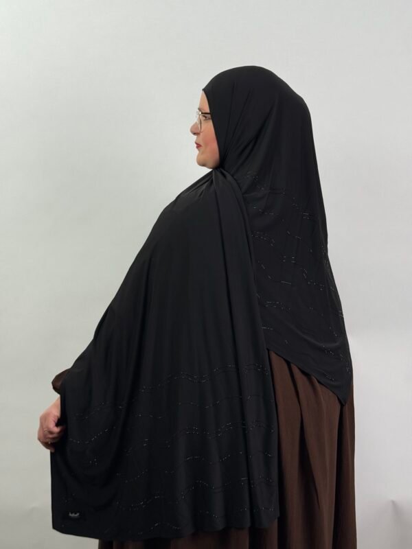 Liquid Jersey mit Steine Schwarz