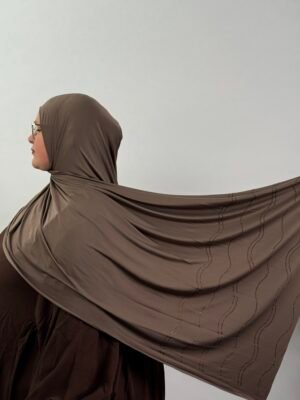 Liquid Jersey mit Steine Braun