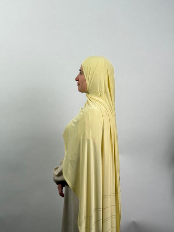 image00031 Liquid Jersey mit Steine Buttergelb