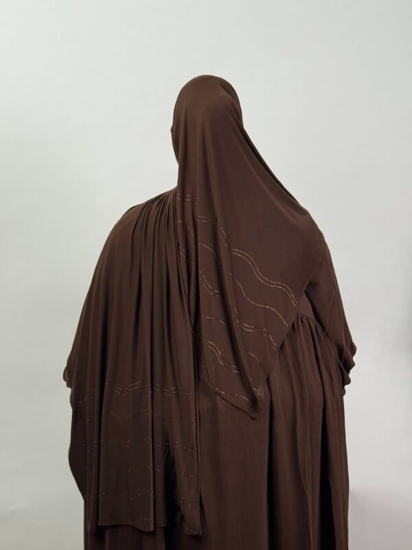 Liquid Jersey mit Steine Chocolate