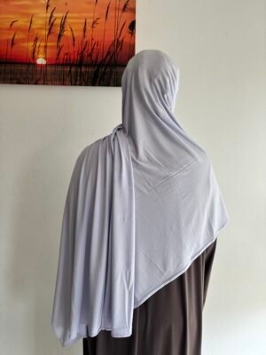 Bamboo Jersey white lavender