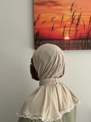 Hijab To Go with Lace Beige